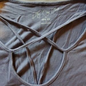 Lilac star cutout shirt